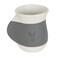 TAG Handwarmer Pocket Grip Mug, Use with Hot Beverages to Warm Fingers, White and Gray Stoneware, Deer Stag Design, 16 fl oz